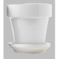 5 1/2" White Flower Pot